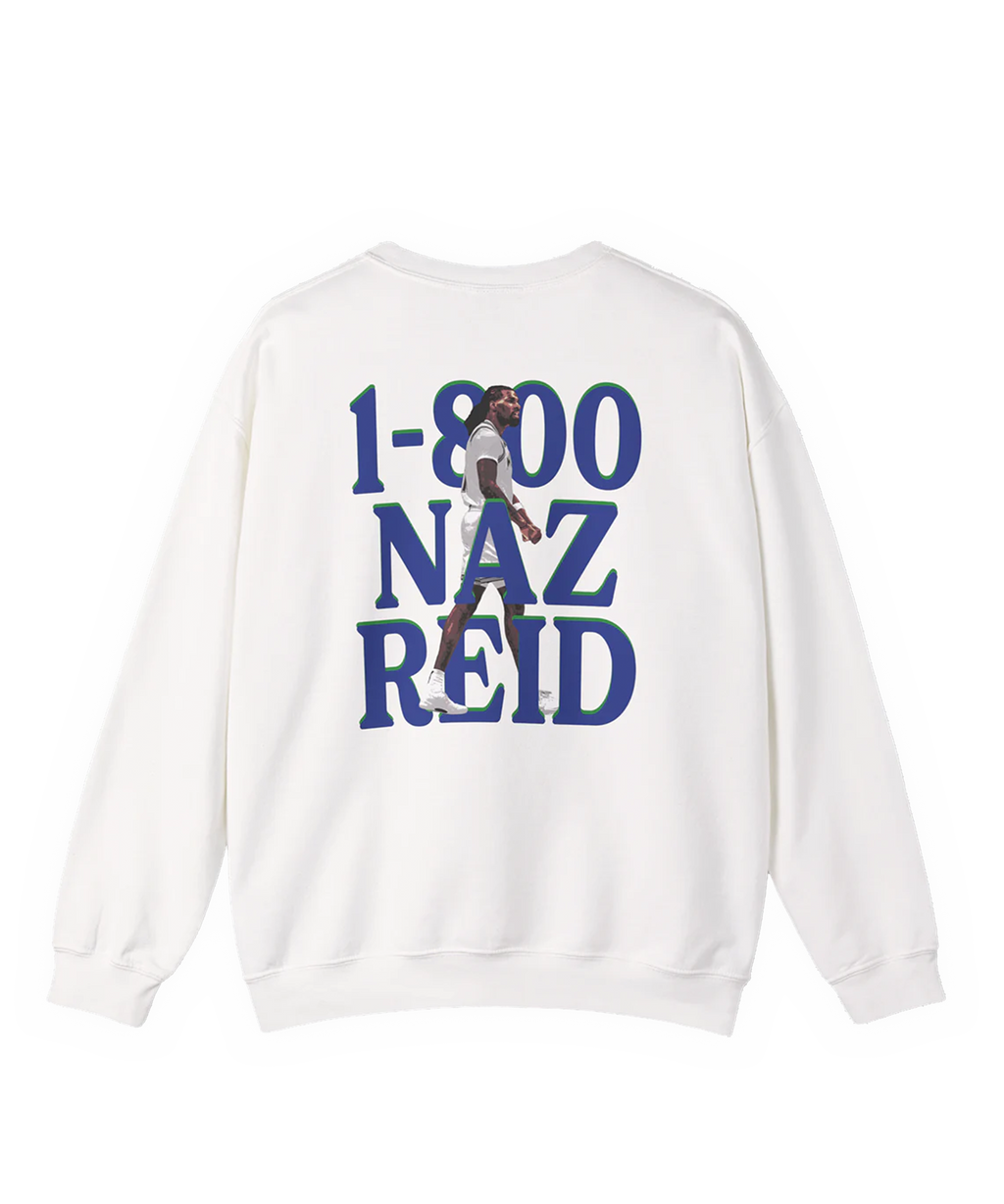 1-800 Naz Reid unisex crewneck on Gildan 18000