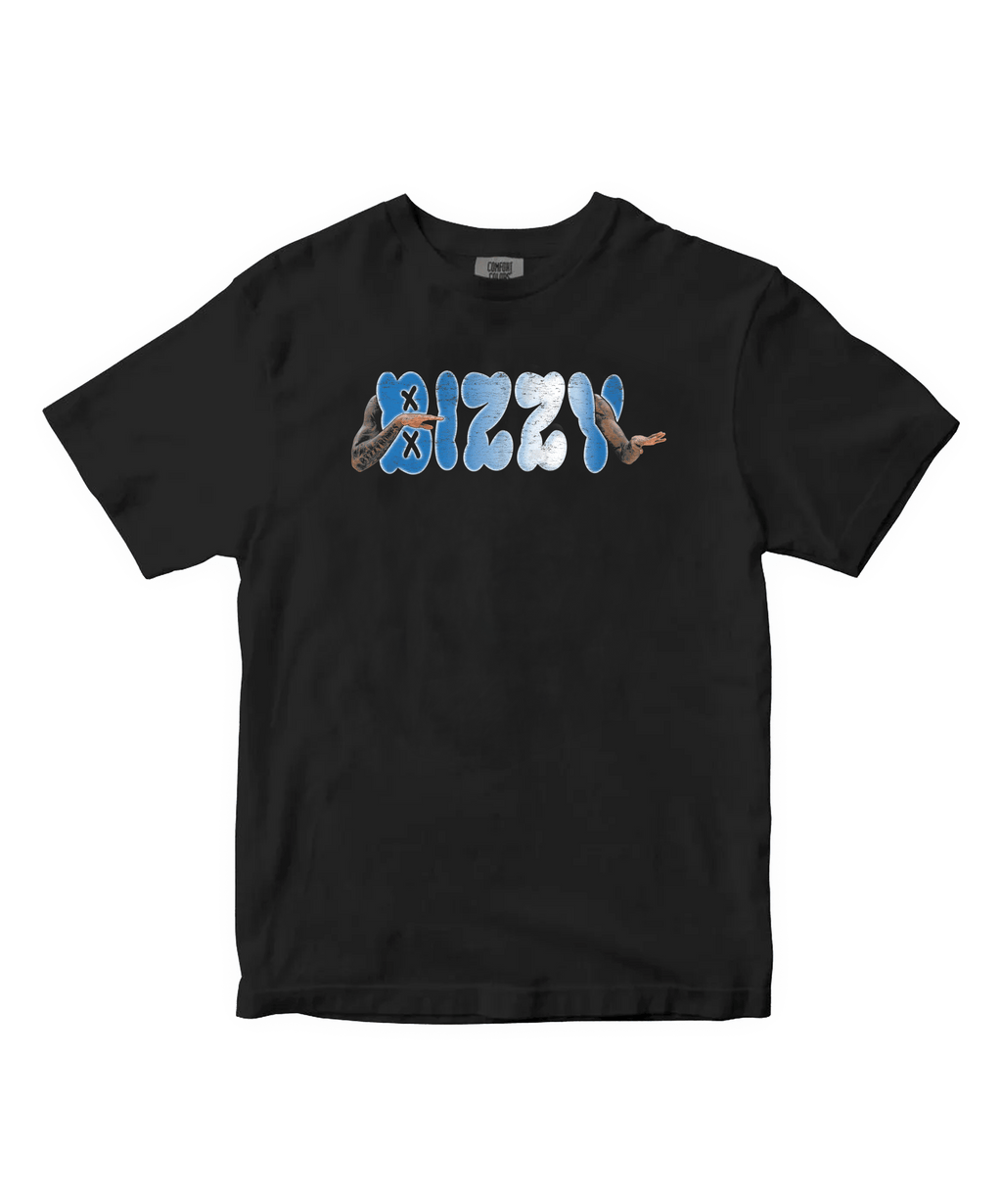 Bones Hyland, Bizzy, black graphic tee on Comfort Colors 1717