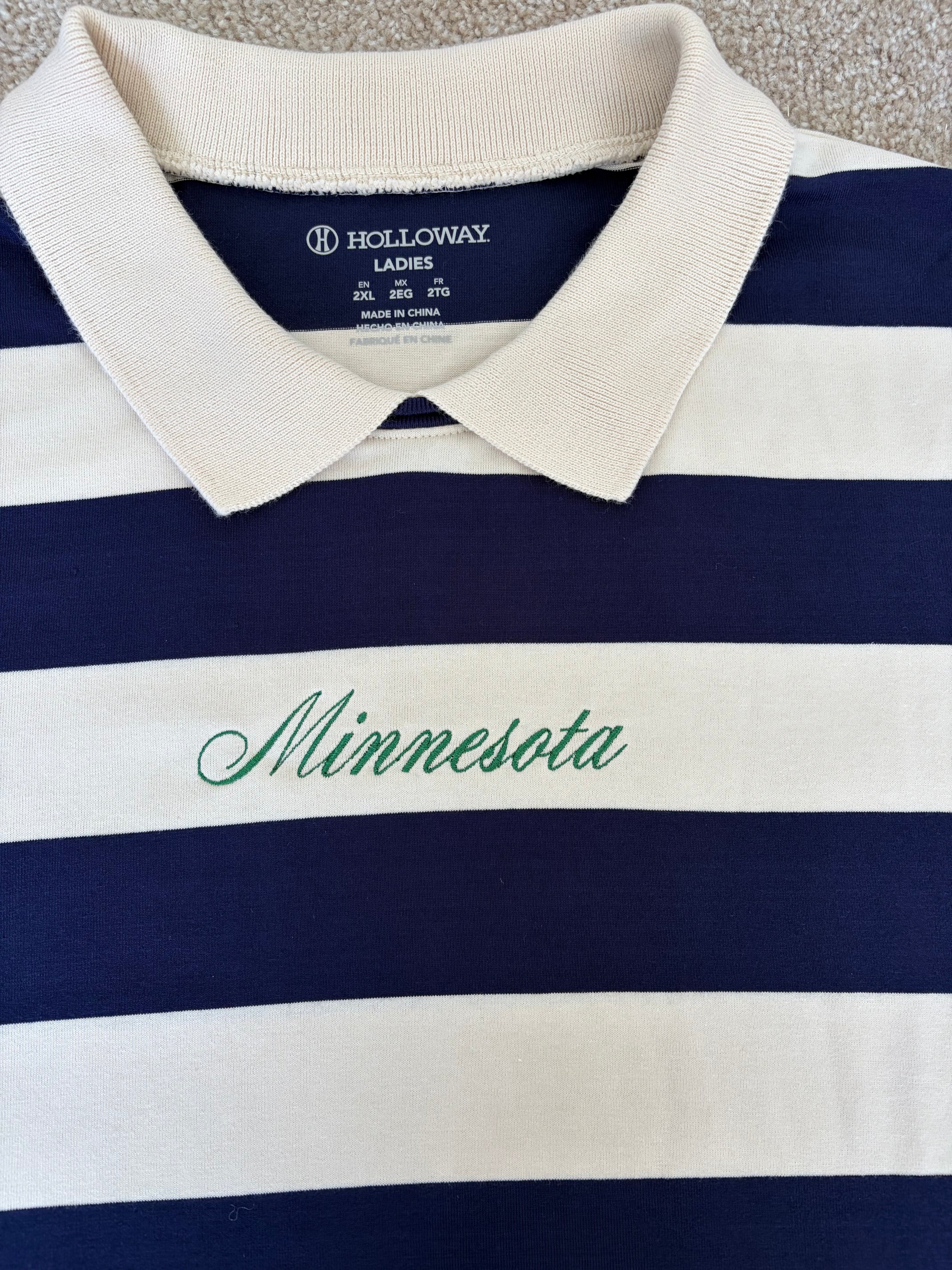 Embroidered Minnesota Tee - Vintage Navy