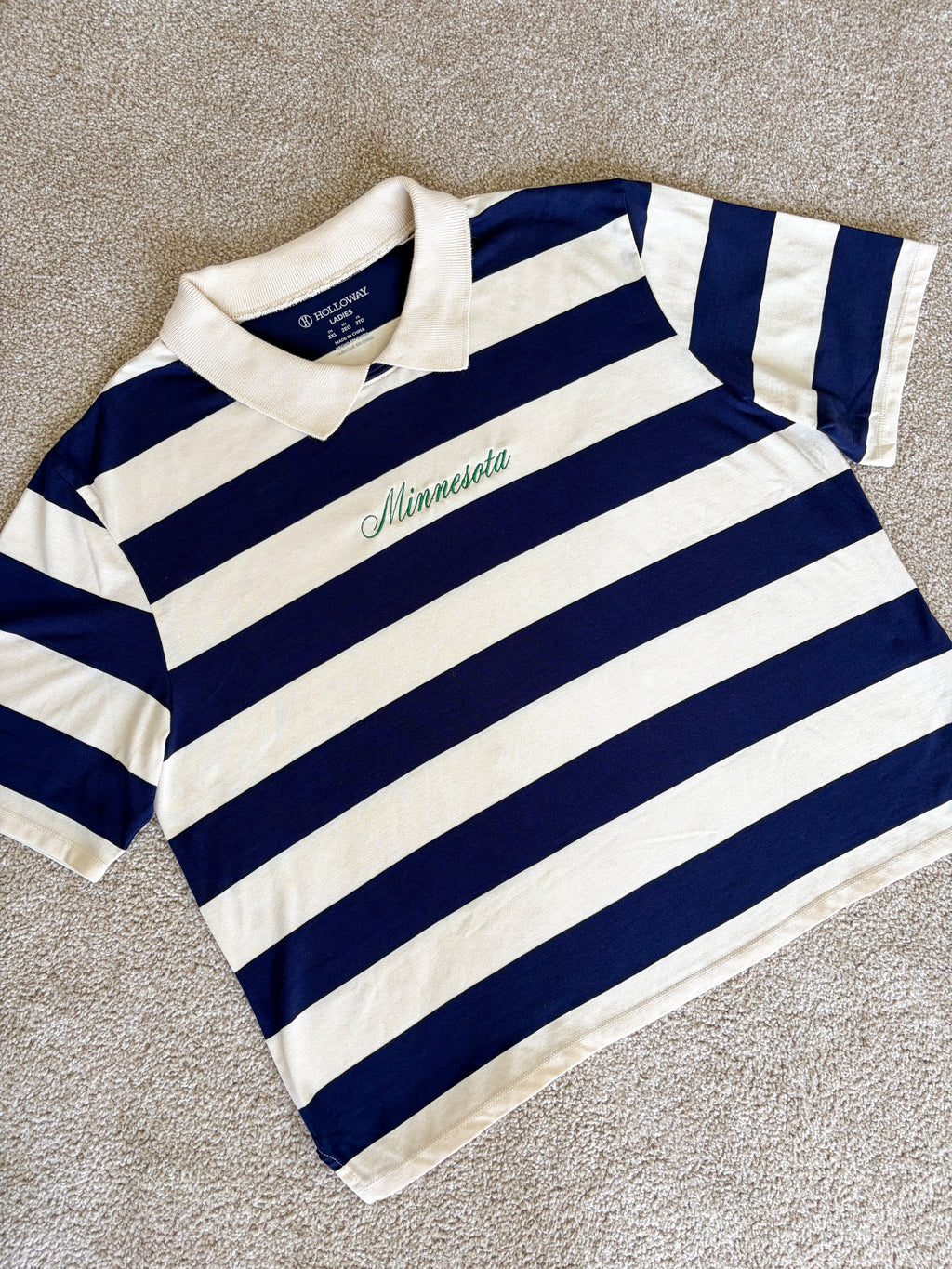 Embroidered Minnesota Tee - Vintage Navy