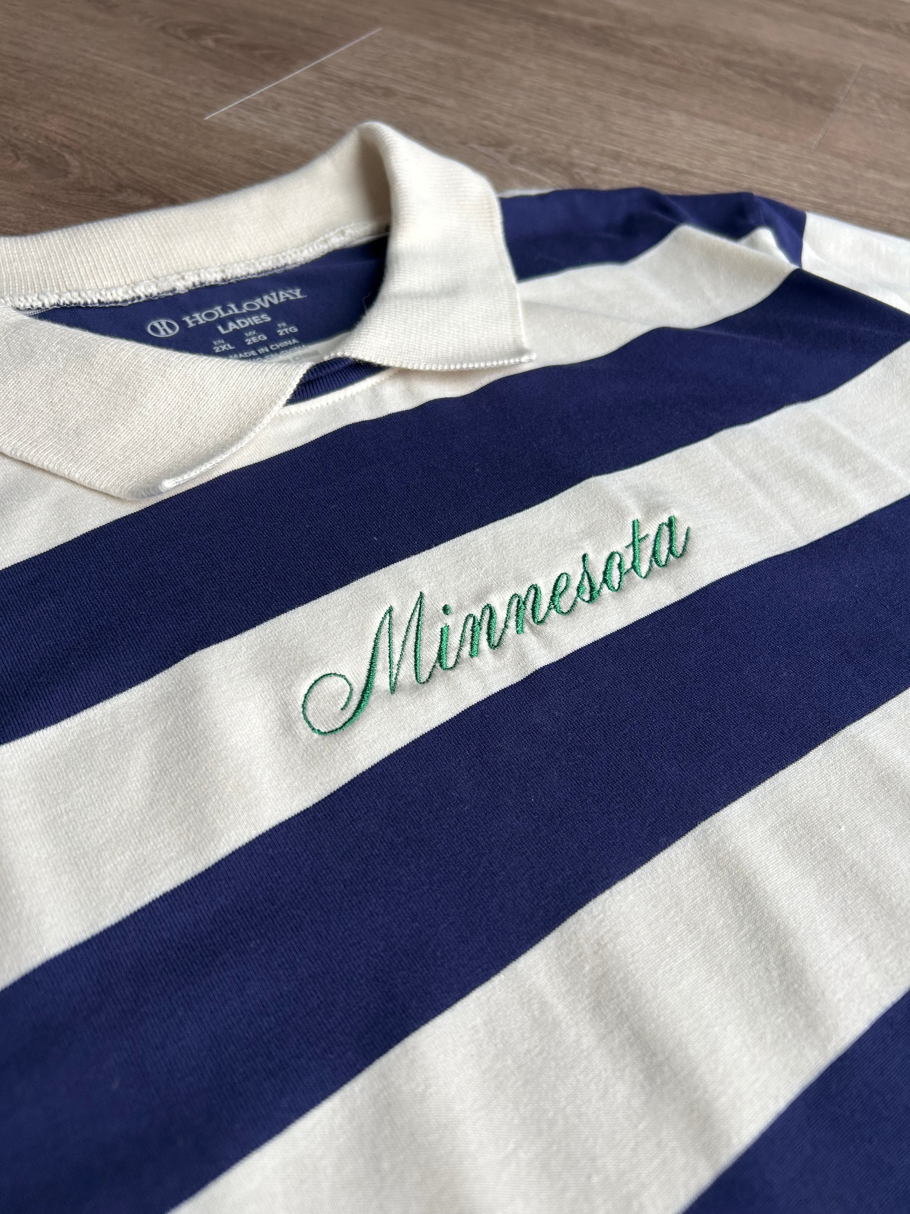 Embroidered Minnesota Tee - Vintage Navy