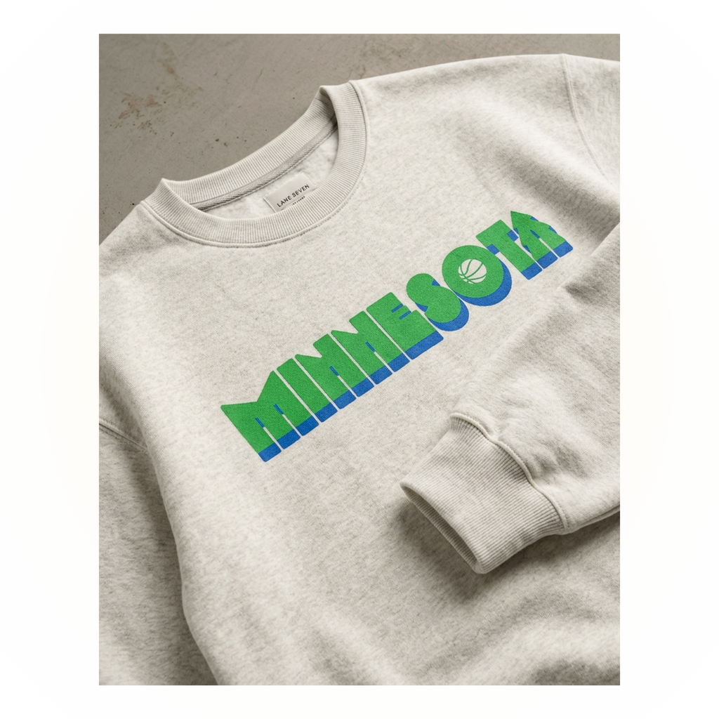 Retro Minnesota Basketball Crewneck