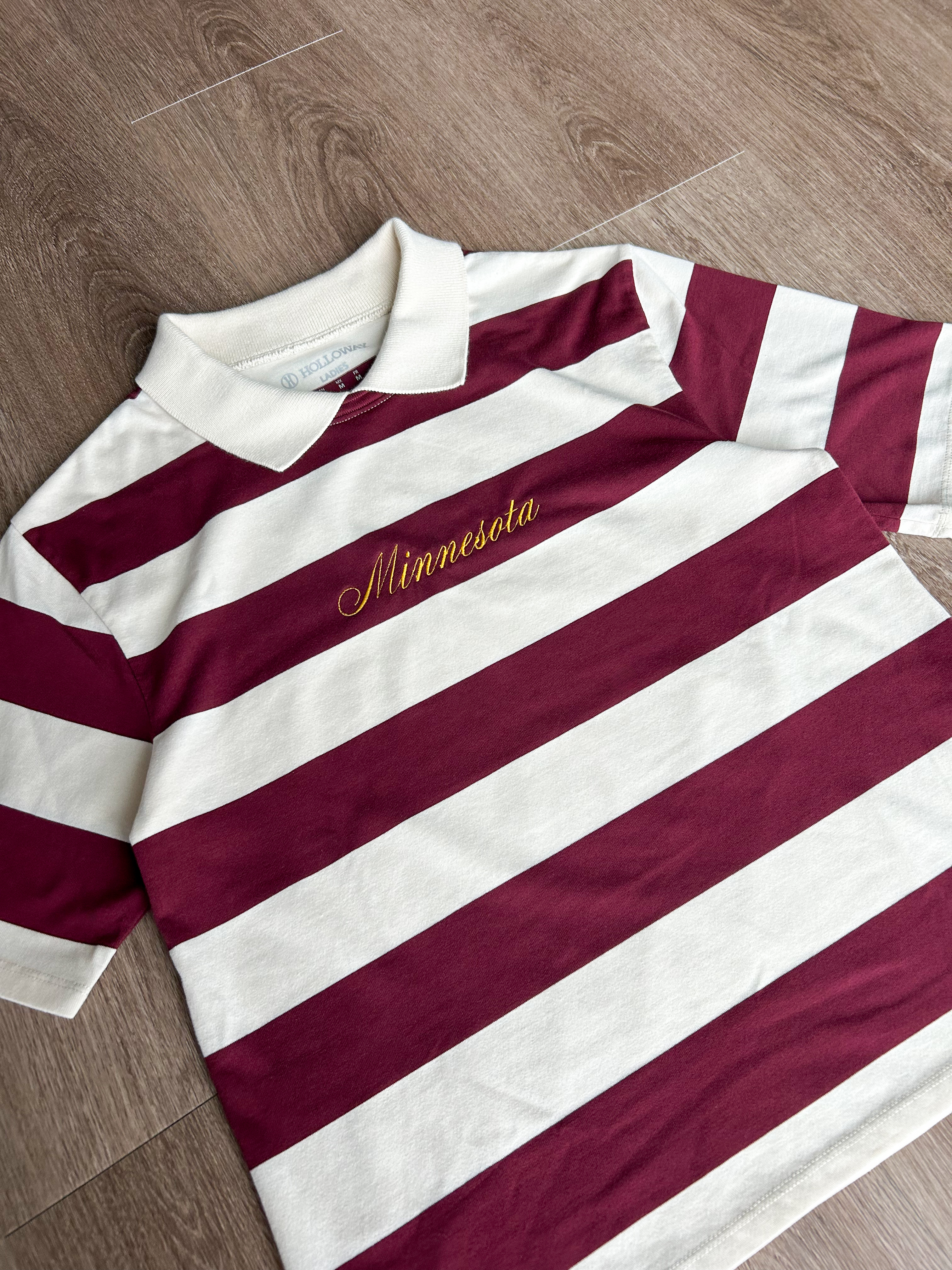 Embroidered Minnesota Tee - Vintage Maroon