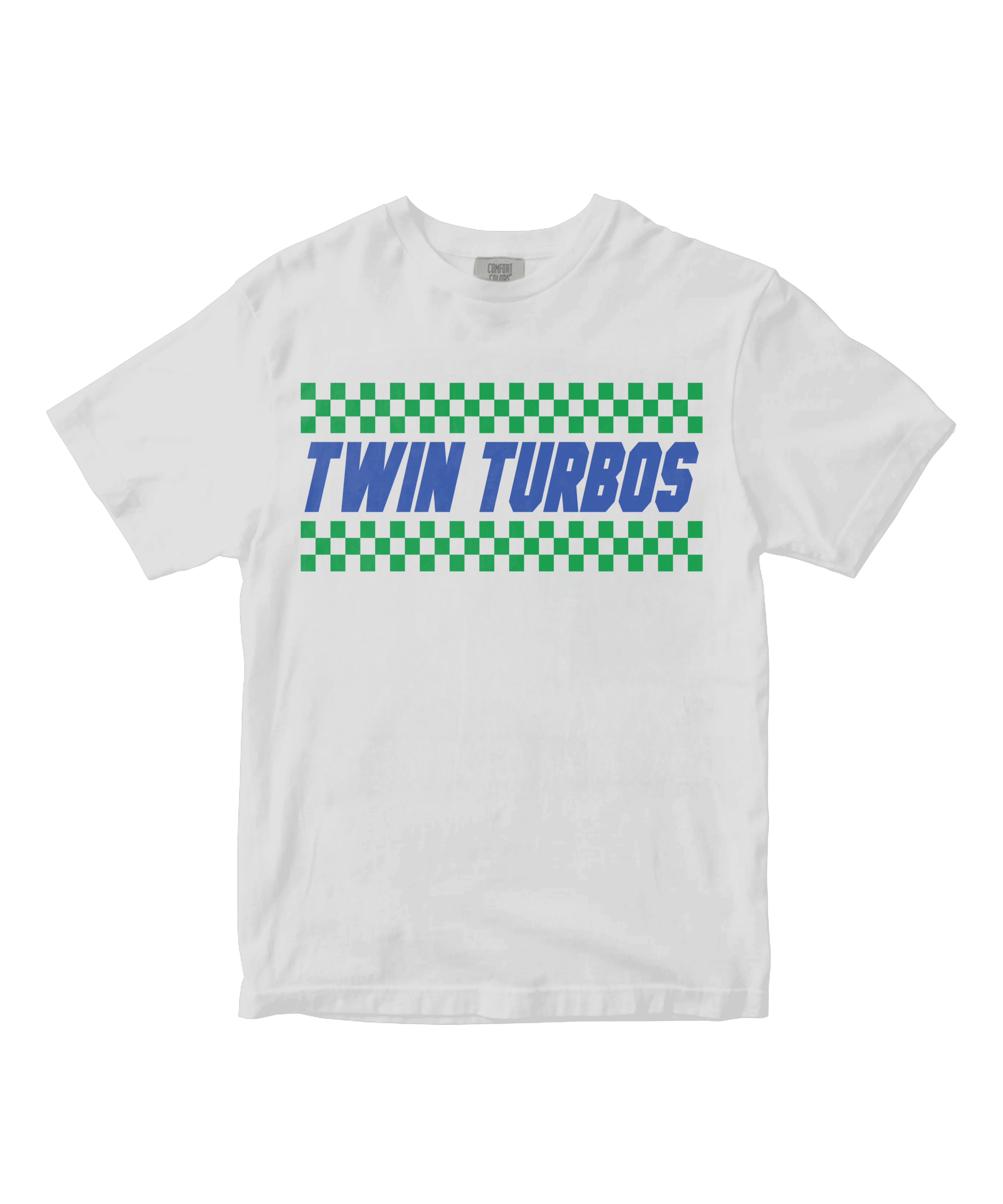 Twin Turbos, Ayo Dosunmu and Bones Hyland, white graphic tee on Comfort Colors 1717