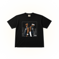 Album design featuring a Anthony Edwards and Jaden McDaniels graphic on a black Comfort Colors t-shirt