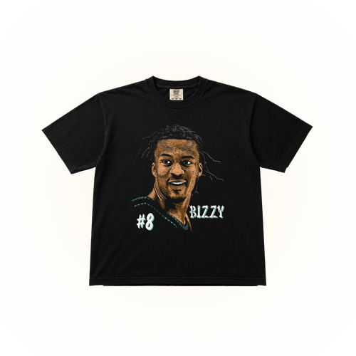 Vintage style Bones "Bizzy" Hyland graphic on a black Comfort Colors t-shirt