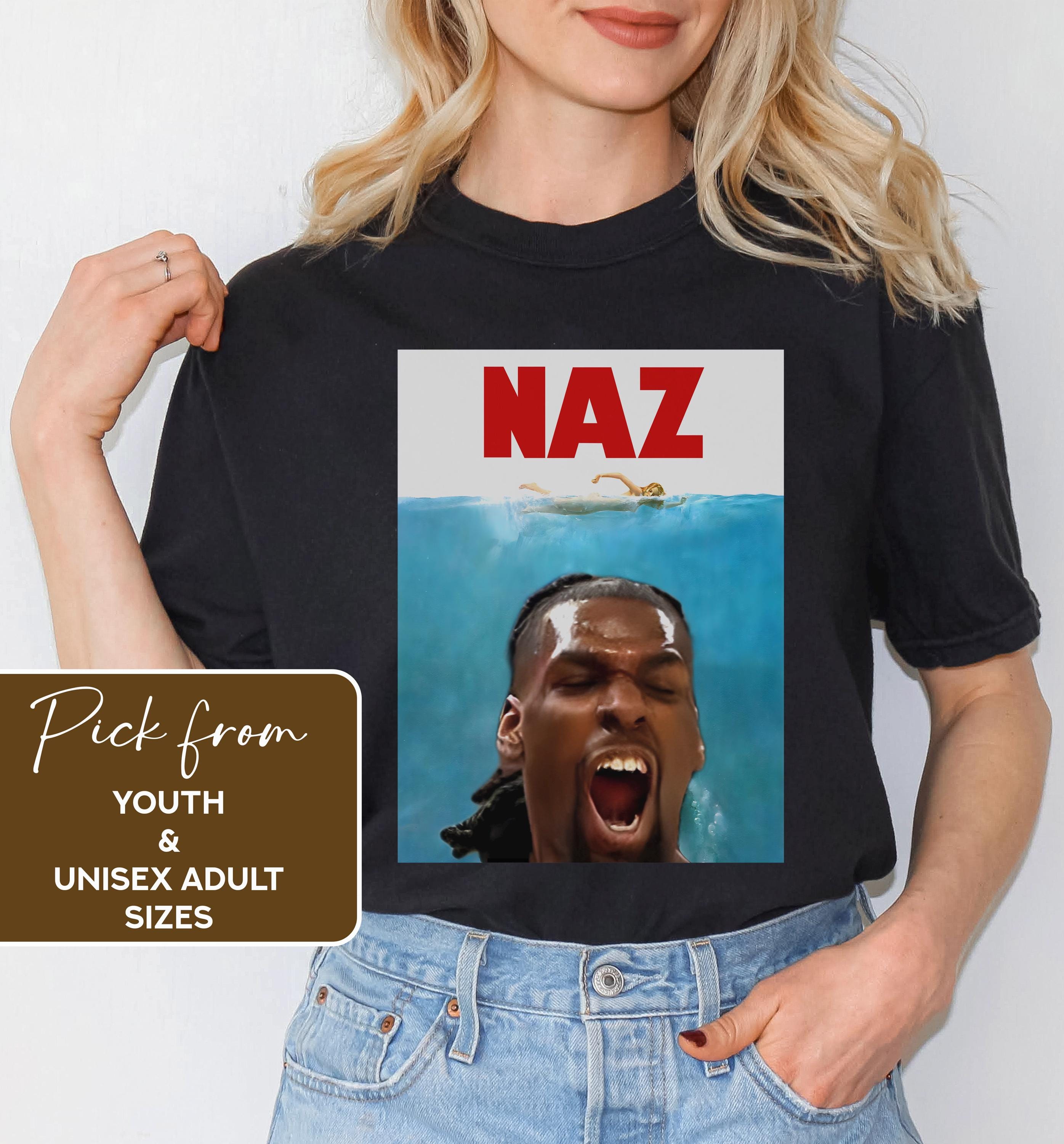 Naz Reid Jaws Graphic Tee: Minnesota Timberwolves Fan Shirt
