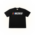 Black Comfort Colors t-shirt with graphic design of NAZ REID inspired by the format to the NASCAR logo