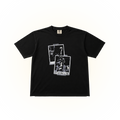 Vintage-style, polaroid picture graphic showing an Anthony Edwards post dunk on 1/9/2025 vs Orlando. This design is on a black Comfort Colors t-shirt