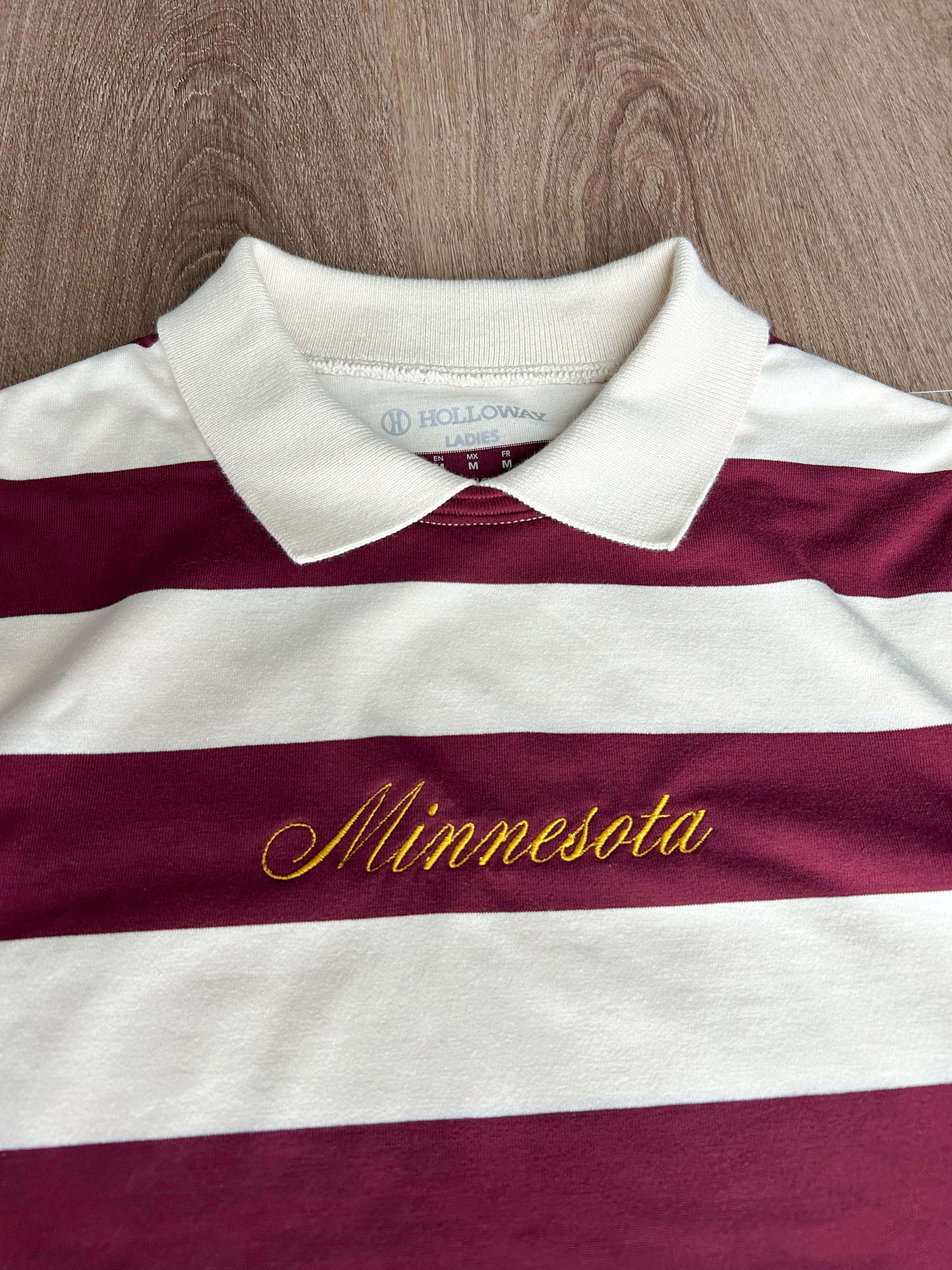 Embroidered Minnesota Tee - Vintage Maroon